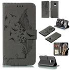For Xiaomi Redmi Note 9 Pro Max Litchi Texture Feather Embossing Pattern Horizontal Flip Leather Case with Holder & Card Slots & Wallet & Photo Frame & Lanyard(Grey) - 1