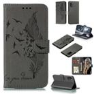 For Galaxy A41 Litchi Texture Feather Embossing Pattern Horizontal Flip Leather Case with Holder & Card Slots & Wallet & Photo Frame & Lanyard(Grey) - 1
