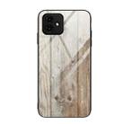 For Honor Play6C Wood Grain Glass Phone Case(Grey) - 1