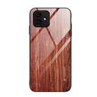 For Honor Play6C Wood Grain Glass Phone Case(Coffee) - 1