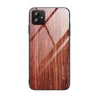For Samsung Galaxy A04 Wood Grain Glass Phone Case(Coffee) - 1