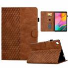 For Samsung Galaxy Tab A 10.1 T510 / T515 2019 Rhombus Embossed Leather Tablet Case(Brown) - 1