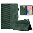 For Samsung Galaxy Tab S6 Lite P610 / P615 Rhombus Embossed Leather Smart Tablet Case(Green) - 1