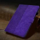 For Samsung Galaxy Tab A7 T500 / T505 2020 Rhombus Embossed Leather Smart Tablet Case(Purple) - 6