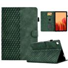 For Samsung Galaxy Tab A7 T500 / T505 2020 Rhombus Embossed Leather Smart Tablet Case(Green) - 1