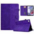 For Samsung Galaxy Tab A7 Lite T220 / T225 Rhombus Embossed Leather Tablet Case(Purple) - 1