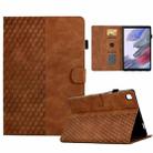 For Samsung Galaxy Tab A7 Lite T220 / T225 Rhombus Embossed Leather Tablet Case(Brown) - 1