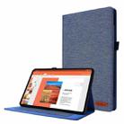 For Lenovo Tab P11 Pro 11.5 2023 Horizontal Flip TPU + Fabric PU Protective Tablet Case(Dark Blue) - 1