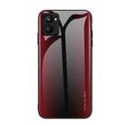 For Realme C33 Texture Gradient Glass TPU Phone Case(Red) - 1