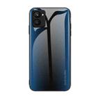 For Realme C33 Texture Gradient Glass TPU Phone Case(Blue) - 1