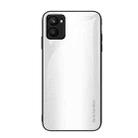 For Realme C33 Texture Gradient Glass TPU Phone Case(White) - 1