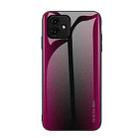 For Honor Play6C Texture Gradient Glass TPU Phone Case(Rose Red) - 1