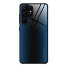 For Samsung Galaxy S23 Ultra 5G Texture Gradient Glass TPU Phone Case(Blue) - 1