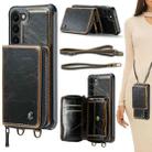 For Samsung Galaxy S23 5G JEEHOOD C22 Series Zipper Wallet Leather Phone Case with Dual Lanyard(Coffee) - 1
