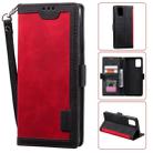 For Vivo V17 / V19 Retro Splicing Horizontal Flip Leather Case with Card Slots & Holder & Wallet(Red) - 1