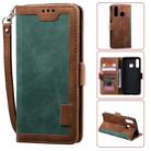 For Huawei P30 Lite Retro Splicing Horizontal Flip Leather Case with Card Slots & Holder & Wallet(Green) - 1