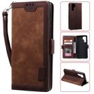 For Huawei P30 Pro Retro Splicing Horizontal Flip Leather Case with Card Slots & Holder & Wallet(Brown) - 1