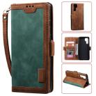 For Huawei P30 Pro Retro Splicing Horizontal Flip Leather Case with Card Slots & Holder & Wallet(Green) - 1