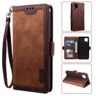 For Huawei P40 Lite Retro Splicing Horizontal Flip Leather Case with Card Slots & Holder & Wallet(Brown) - 1