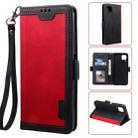 For Huawei P40 Lite Retro Splicing Horizontal Flip Leather Case with Card Slots & Holder & Wallet(Red) - 1