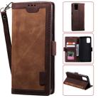 For Huawei P40 Retro Splicing Horizontal Flip Leather Case with Card Slots & Holder & Wallet(Brown) - 1