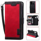 For Huawei Y7(2019) Retro Splicing Horizontal Flip Leather Case with Card Slots & Holder & Wallet(Red) - 1