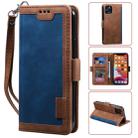 For iPhone 11 Pro Max Retro Splicing Horizontal Flip Leather Case with Card Slots & Holder & Wallet(Blue) - 1