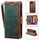 For iPhone 11 Pro Max Retro Splicing Horizontal Flip Leather Case with Card Slots & Holder & Wallet(Green) - 1