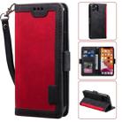 For iPhone 11 Pro Max Retro Splicing Horizontal Flip Leather Case with Card Slots & Holder & Wallet(Red) - 1