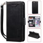 For iPhone 6 Plus Retro Splicing Horizontal Flip Leather Case with Card Slots & Holder & Wallet(Black) - 1