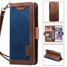 For iPhone 6 Plus Retro Splicing Horizontal Flip Leather Case with Card Slots & Holder & Wallet(Blue) - 1