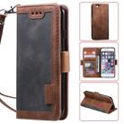 For iPhone SE 2022 / SE 2020 / 8 / 7 Retro Splicing Horizontal Flip Leather Case with Card Slots & Holder & Wallet(Grey) - 1