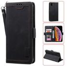 For iPhone XR Retro Splicing Horizontal Flip Leather Case with Card Slots & Holder & Wallet(Black) - 1