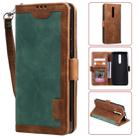 For Xiaomi Redmi K20 Retro Splicing Horizontal Flip Leather Case with Card Slots & Holder & Wallet(Green) - 1