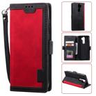 For Xiaomi Redmi Note 8 Pro Retro Splicing Horizontal Flip Leather Case with Card Slots & Holder & Wallet(Red) - 1