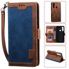 For Xiaomi Redmi Note 8T Retro Splicing Horizontal Flip Leather Case with Card Slots & Holder & Wallet(Blue) - 1