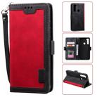 For Xiaomi Redmi Note 8T Retro Splicing Horizontal Flip Leather Case with Card Slots & Holder & Wallet(Red) - 1