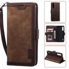 For Xiaomi 9 Lite Retro Splicing Horizontal Flip Leather Case with Card Slots & Holder & Wallet(Brown) - 1