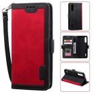 For Xiaomi 9 Lite Retro Splicing Horizontal Flip Leather Case with Card Slots & Holder & Wallet(Red) - 1