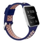 For Apple Watch Series 8&7 41mm / SE 2&6&SE&5&4 40mm / 3&2&1 38mm Two-tone Silicone Sports Watch Band(Blue Pink) - 1
