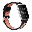 For Apple Watch Series 8&7 41mm / SE 2&6&SE&5&4 40mm / 3&2&1 38mm Two-tone Silicone Sports Watch Band(Black Orange) - 1