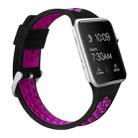 For Apple Watch Series 8&7 41mm / SE 2&6&SE&5&4 40mm / 3&2&1 38mm Two-tone Silicone Sports Watch Band(Black Purple) - 1