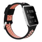 For Apple Watch Ultra 49mm / Series 8&7 45mm / SE 2&6&SE&5&4 44mm / 3&2&1 42mm Two-tone Silicone Sports Watch Band(Black Orange) - 1