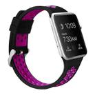 For Apple Watch Ultra 49mm / Series 8&7 45mm / SE 2&6&SE&5&4 44mm / 3&2&1 42mm Two-tone Silicone Sports Watch Band(Black Purple) - 1
