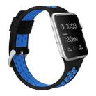 For Apple Watch Ultra 49mm / Series 8&7 45mm / SE 2&6&SE&5&4 44mm / 3&2&1 42mm Two-tone Silicone Sports Watch Band(Black Blue) - 1