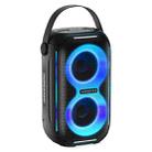 HOPESTAR Party200 mini Portable Tone Pulse RGB Light Bluetooth Speaker(Black) - 1