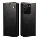 For vivo S16 Pro / S16 Oil Wax Crazy Horse Texture Leather Phone Case(Black) - 1
