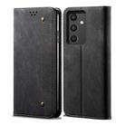 For Samsung Galaxy A34 5G Denim Texture Leather Phone Case(Black) - 1