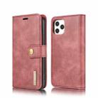 For iPhone 12 Pro Max DG.MING Crazy Horse Texture Detachable Magnetic Leather Case(Red) - 1