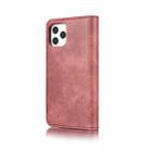 For iPhone 12 Pro Max DG.MING Crazy Horse Texture Detachable Magnetic Leather Case(Red) - 3